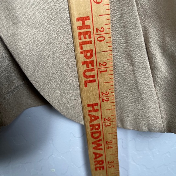 VTG R.J. & Co Women's Tan Dress Suit Set Leopard Trim Size 10P USA *FLAWS*‎ - Picture 9 of 16